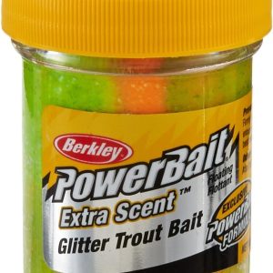 Berkley PowerBait Glitter Trout Bait, Silver Vein, Fishing Dough Bait, Scent Dispersion Technology, Irresistible Scent and Flavor, Moldable and Easy to Use