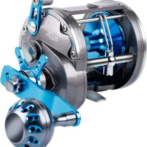 Trolling Reel Saltwater Level Wind Reels, Drag Reels Boat Fishing Ocean Fishing for Sea Bass Grouper Salmon